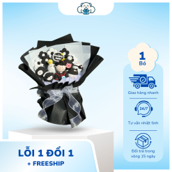 Bó Hoa Chibi Đất Sét Tốt Nghiệp Nam