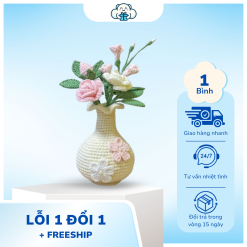 Bình Hoa Len Để Bàn Vintage